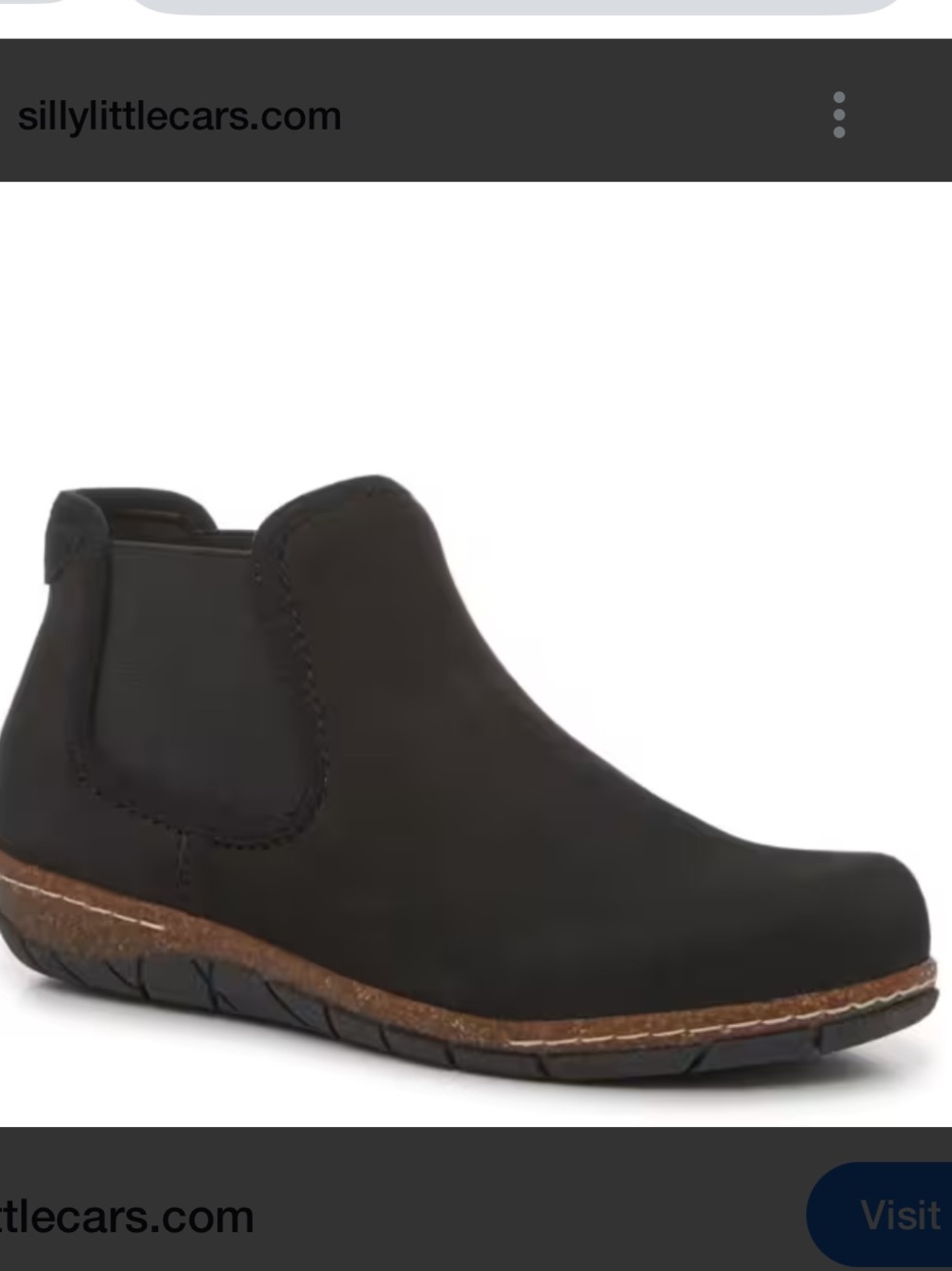 Earth Ankle Boot Erika Slip On Leather Comfortable Black Chelsea Style Size 7